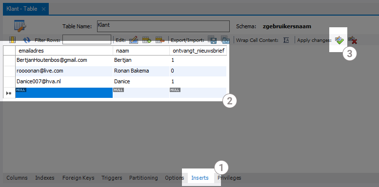 MySQL Workbench Tables Fill