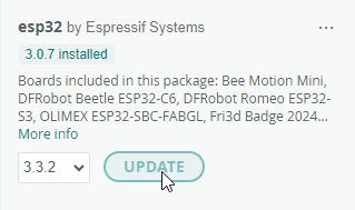 ESP32 boards install